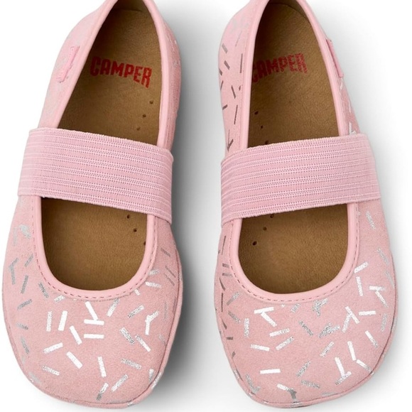 Camper Other - Camper Pink Mary Jane Shoes with Silver Sparkle Accents